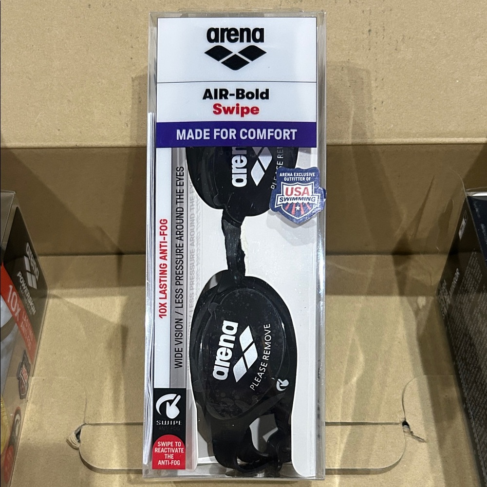 Arena Air Bold Swipe Swim Goggles - Black